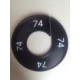 Maatring 9cm zwart/wit 74